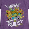 Girls' - Teenage Mutant Ninja Turtles - What Rules? Leo and Brothers Fitted Short Sleeve Graphic T-Shirt - 2 of 4