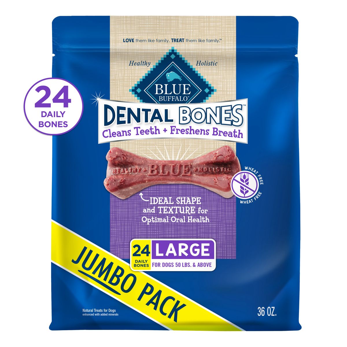 Blue Buffalo Dental Bones Large Natural Chew Dog Treats