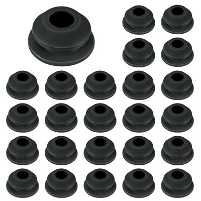 Unique Bargains Rubber Corrosion-Resistant Silicone Snap-in Locking Hole Plugs Black