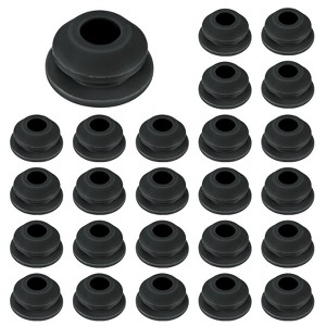 Unique Bargains Rubber Corrosion-Resistant Silicone Snap-in Locking Hole Plugs Black - 1 of 4