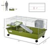 Skyzone 47" Small Animal Habitat for Rabbit/Guinea Pig/Chinchilla with Wheels, Ramp, Platform, - 4 of 4