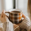 Sweet Water Decor Brown Plaid Gold Handle Mug - 14oz - 2 of 3
