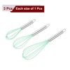 Unique Bargains Stainless Steel Silicone Non-Stick Coated Heat-Resistant Whisk 3 Pcs - 3 of 4