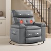 GustoWave Extra Wide Swivel Rocking Recliner Chair for Adults, Massage Recliner Sofa, Upholstered Glider Reclining Nursery Chair - 2 of 4