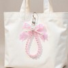 Anna-Kaci Beaded Keychain with Lace Bow and Pearl Accents - 4 of 4