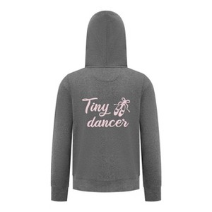 Everyday Kids Ballerina Tiny Dancer Girls Zip Up Hoodie – Pink Ballet Slippers Sweatshirt - 1 of 4