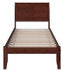 AFI Furnishings Portland Twin Extra Long Platform Bed with Open Footboard and Turbo Charger in Walnut - 4 of 4
