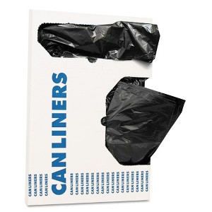 AccuFit Linear Low Density Can Liners with AccuFit Sizing, 16 gal, 1 mil, 24" x 32", Black, 250/Carton - 1 of 2