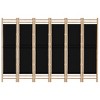vidaXL Folding 6-Panel Room Divider 94.5" Bamboo and Canvas - 4 of 4