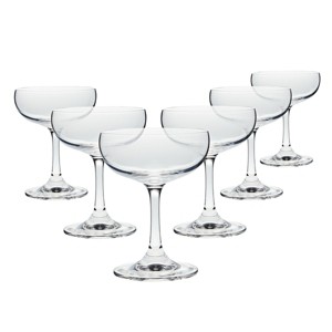 Juvale Set of 6 Vintage Coupe Cocktail Glasses for Wedding Gifts, Housewarming, Bar Accessories, 7oz - 1 of 4