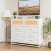 Dresser for Bedroom with 6 Drawers 2-Door Storage Cabinet Dressers & Chest of Drawers with Charging Station and LED Lights - 3 of 4