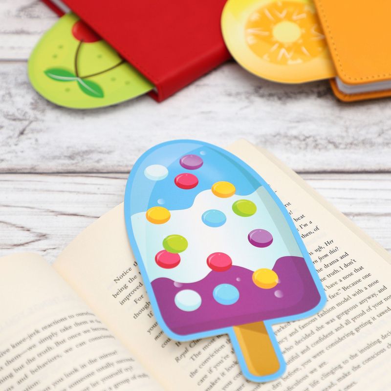 Bright Creations 120-Pack Bulk Ice Cream Bookmarks for Students, Classroom Supplies, Cute and Colorful, 6 in, 3 of 9