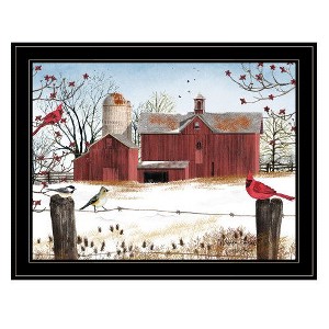 PAGED Modern Framed Wall Art for Living Room, Boho Wall Decor– "Winter Friends" by Billy Jacobs, Hang Framed Print, Bathroom Wall Decor - 1 of 4