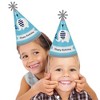 Big Dot of Happiness Blue Elephant - Cone Happy Birthday Party Hats for Kids and Adults - Set of 8 (Standard Size) - 2 of 4