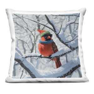 Stupell Industries Winter Cool Cardinal Indoor Pillow, 18 x 18 - 1 of 3