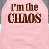 Girls' - Instant Message - Chaos Caffeine Kid Shirt Tail Raglan Graphic T-shirt - 2 of 4