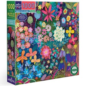 eeBoo Piece & Love: Seeds & Flowers, 1000 Piece Puzzle - 23" Square Adult Jigsaw - 1 of 4
