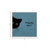 Slickblue Funny Cat Wood Sign – Whatcha Doin'? Quote – 7x7 Rustic Wall or Shelf Décor for Pet Lovers, Color Options - 3 of 3
