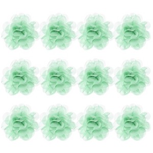 Unique Bargains Mesh Fabric Full Chiffon Flowers for DIY 12 Pcs - 1 of 4