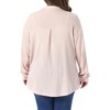 Women's Plus Size Waffle Knit Shacket Pocket Loose Long Sleeve Button Down Shirts - Agnes Orinda - 4 of 4