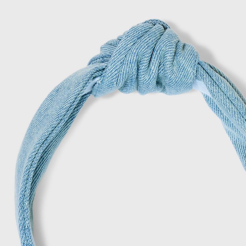 Denim Top Knot Headband - Universal Thread&#8482; Blue Denim, 4 of 5