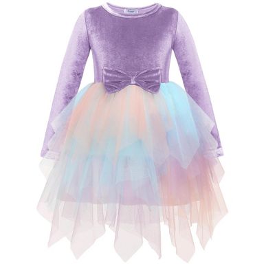 4t winter dresses Arshiner Little Girls Green Dress Irregular Hem Tulle Cute Bowknot Fall Holiday Christmas Clothes 4T-Rainbow Blue-3-4T making it ideal for custom made dress The Bachelorette' Star Jenn Color:Navy Matte