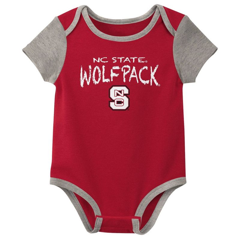 NCAA NC State Wolfpack Infant Boys&#39; 3pk Bodysuit, 4 of 5