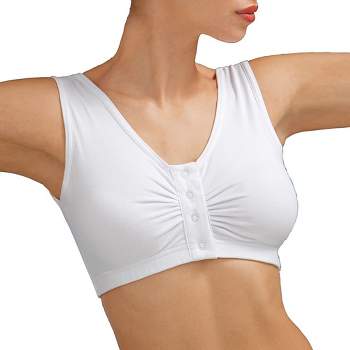 Collections Etc EZ Zip Cooling Bra with Wide Non-Chafing Under