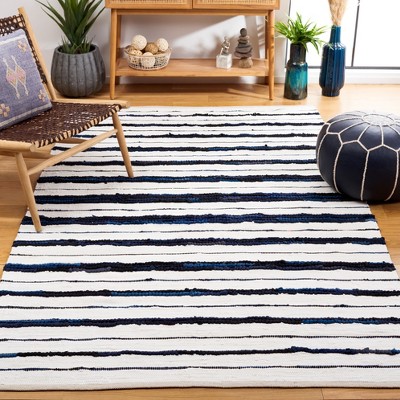 Ivory Cotton-Synthetic Blend Handwoven 4' x 6' Montauk Area Rug