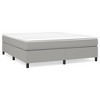vidaXL King Size Box Spring Bed Frame in Light Gray - Fabric, Plywood, and Engineered Wood Construction - 3 of 4