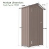 2.5×1.4 FT Small Outdoor Tool Shed with Adjustable Shelves, Weather-Resistant Metal Storage Shed for Backyard or Garden–The Pop Home - 4 of 4