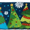 Jellybean Holiday Trees at Night Doormat 20"x30" – Festive Indoor/Outdoor Mat to Light Up Your Winter Entryway - 2 of 3
