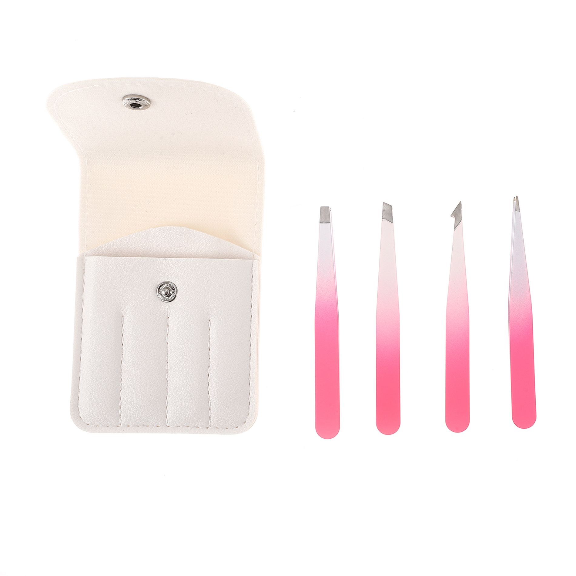 Unique Bargains Portable Eyebrow Tweezer Kit for Bathroom Travel Hotel 1 Set Black
