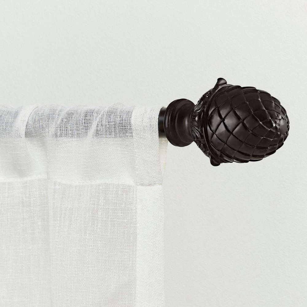 Exclusive Home 66"-120" Acorn Curtain Rod - Matte Bronze
