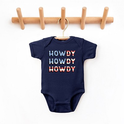 The Juniper Shop Howdy Flag Stacked Baby Bodysuit