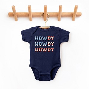 The Juniper Shop Howdy Flag Stacked Baby Bodysuit - 1 of 2