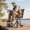 VEVOR Hunting Chair, 360° Silent Swivel, Foldable Portable Blind Chair, Heavy-Duty Steel Frame Ground Stool Seat, with Armrests, Cover, Black - 2 of 4