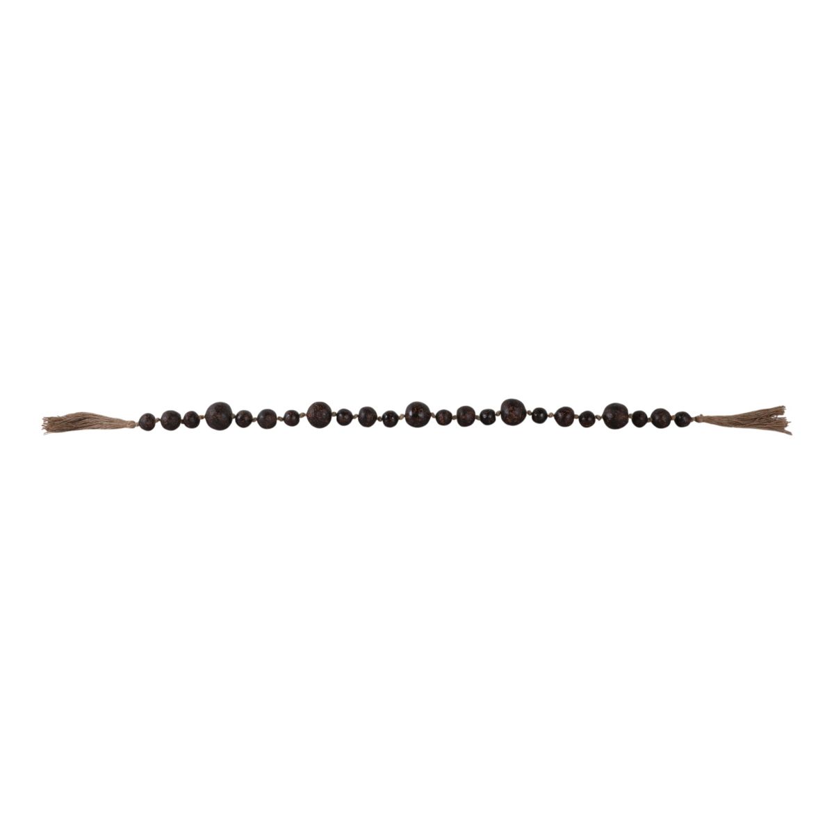 Terracotta Bead Garland with Jute Tassels for Home Decor - Decorative Accent for Bathroom, Office Desk, and Living Room Décor - thumbnail 6