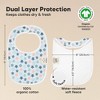 KeaBabies 8pk Organic Baby Bibs for Boy, Baby Drool Bib for Baby Boys and Girls, Newborn Teething Bibs - 3 of 4
