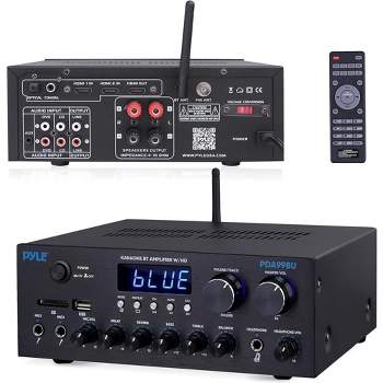 Pyle Bluetooth HD Home Audio Amplifier Receiver Stereo - Black