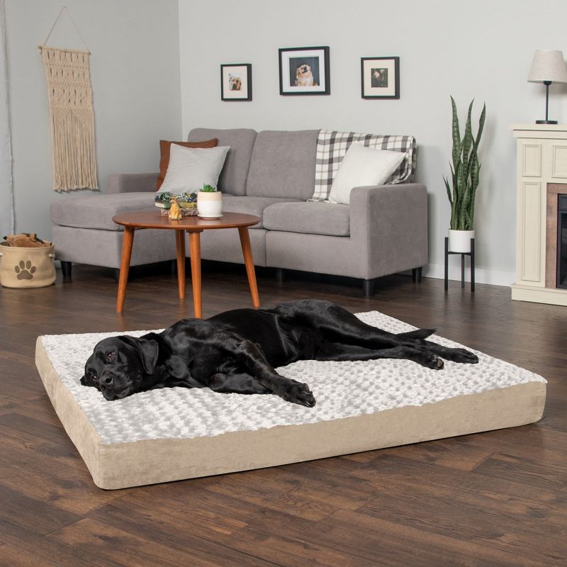FurHaven Ultra Plush Deluxe Full Support Orthopedic Mattress Pet Bed, 3 of 4