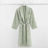 Linum Home Textiles 100% Turkish Cotton Terry Bath Robe Embroidered with Christmas Tree Design - 2 of 3