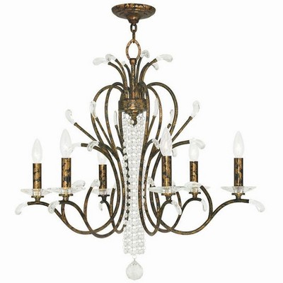 Livex Lighting Serafina 6 - Light Chandelier in  Hand Applied Venetian Golden Bronze