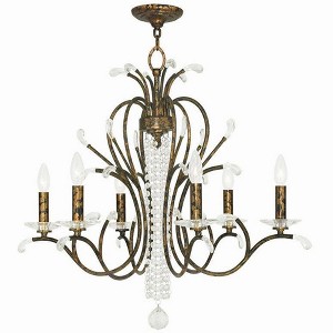 Livex Lighting Serafina 6 - Light Chandelier in  Hand Applied Venetian Golden Bronze - 1 of 4