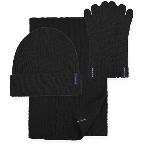 French Connection 3 Piece Set Beanie Gloves And Scarf In Black Target