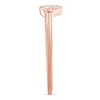 14K Rose Gold Plated Silver 1/20 Cttw Diamond Teardrop Pear-Shaped Ring - 4 of 4