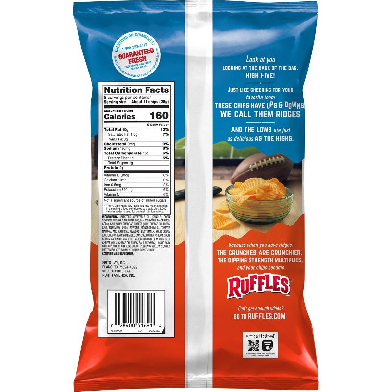 Ruffles Cheddar And Sour Cream Chips - 8oz, 2 of 4
