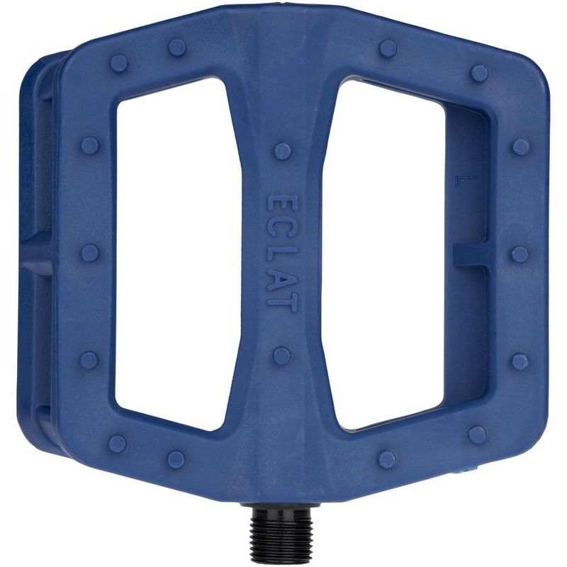 Eclat Centric BMX Platform Pedals 9/16" Nylon/Fiberglass Body Molded Pins Blue, 2 of 5