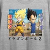 Dragon Ball Z Goku & Vegeta Crew Neck Short Sleeve Gray Heather Women's Crop Top - 3 of 4