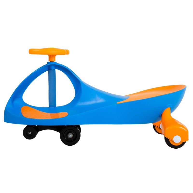 Toy Time Kids' Wiggle Car Ride On Toy – No Batteries, Gears or Pedals – Twist, Swivel, Go – Blue and Orange, 2 of 9